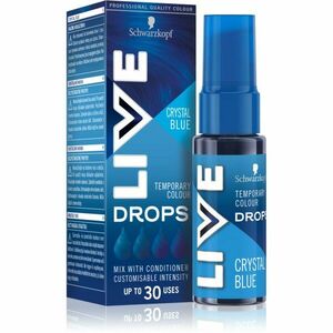 Schwarzkopf LIVE Drops smývatelný barevný stín odstín Křišťálově modrá 30 ml obraz