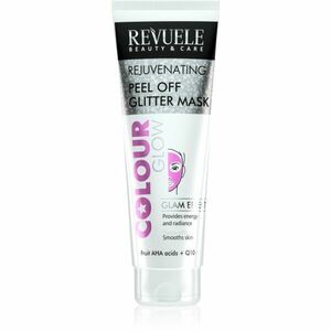 Revuele Colour Glow Rejuvenating Peel off Glitter Mask slupovací maska pro omlazení pleti 80 ml obraz
