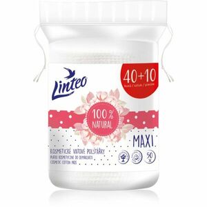 Linteo Natural Cotton Pads odličovací tampony Maxi 40 + 10ks 50 ks obraz