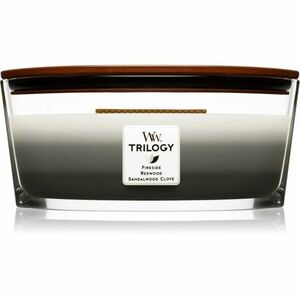 Woodwick Trilogy Warm Woods vonná svíčka s dřevěným knotem (hearthwick) 453.6 g obraz