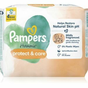 Pampers Harmonie Protect&Care vlhčené čisticí ubrousky pro děti s měsíčkem lékařským 176 ks obraz