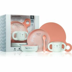 Suavinex Hygge Toddler Feeding Set jídelní sada pro děti 6 m+ Pink 5 ks obraz