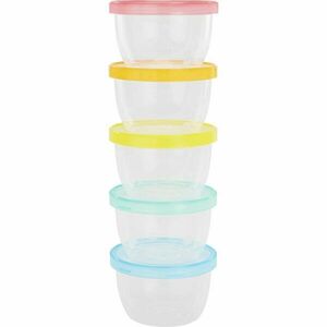 Badabulle Maxi Fun Colors miska s víčkem 5x250 ml obraz