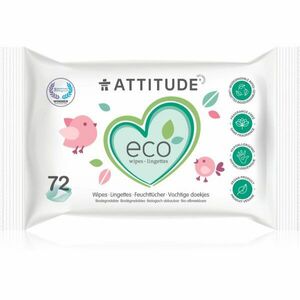 Attitude Eco vlhčené ubrousky bez vůně 72 ks obraz