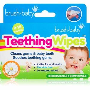 Brush Baby Applemint ubrousky na zuby pro děti 20 ks obraz