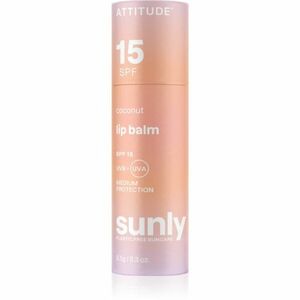 Attitude Sunly Lip Balm ochranný balzám na rty SPF 15 Coconut 8.5 g obraz