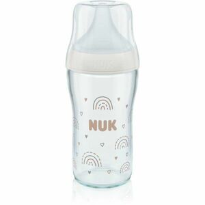 NUK Perfect Match skleněná kojenecká láhev s kontrolou teploty 230 ml obraz