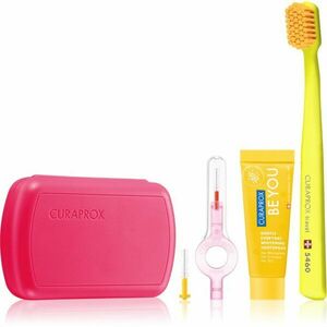 Curaprox Travel Set cestovní set na zuby, jazyk a dásně Magenta obraz
