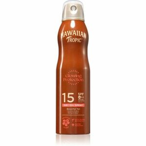Hawaiian Tropic Glowing Protection Dry Oil Spray ochranný sprej na opalování SPF 15 177 ml obraz