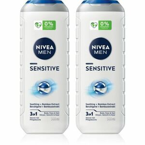 NIVEA MEN Sensitive sprchový gel na tělo a vlasy výhodné balení obraz