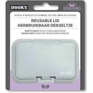 Dooky Reusable Lid Grey Card uzávěr na vlhčené ubrousky 1 ks obraz