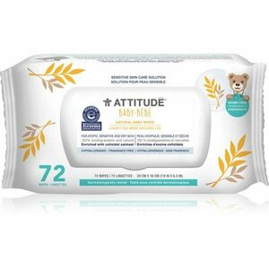 Attitude Baby-Bébé vlhčené ubrousky pro děti pro velmi suchou citlivou a atopickou pokožku 72 ks obraz