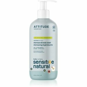 Attitude Sensitive Natural Baby Oatmeal šampon a mycí gel 2 v 1 pro citlivou pokožku pro děti 473 ml obraz