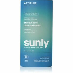 Attitude Sunly Plastic Free Suncare zklidňující krém po opalování Mint, Cucumber 60 g obraz
