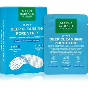 Mario Badescu 2-in-1 Deep Cleansing Pore Strip náplasti na problematickou pleť 2 v 1 6 ks obraz