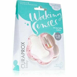 Curaprox Baby Waking Senses kousací kroužek s masážním kartáčkem a chrastítkem 1 ks obraz
