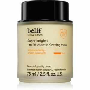belif Super Knights Multi Vitamin Mask intenzivní noční maska pro rychlou regeneraci suché a dehydrované pleti pro všechny typy pleti 75 ml obraz