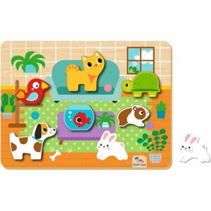 2Kids Toys Shape Puzzles aktivity vkládačka Pets 12 m+ 8 ks obraz