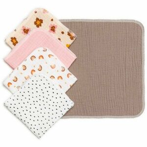 T-TOMI BIO Muslin Napkins ubrousky 25 x 25 cm Girl 5 ks obraz