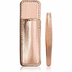 Tweezerman Mini Slant Studio Collection pinzeta se zešikmeným koncem mini s cestovním pouzdrem Rose Gold 2 ks obraz