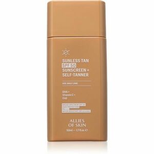 Allies of Skin Sunless Tan SPF 50 Sunscreen + Self-Tanner opalovací krém se samoopalovacím účinkem SPF 50 50 ml obraz