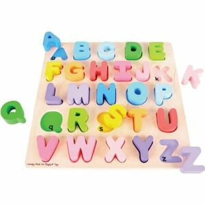 Bigjigs Toys Wooden Alphabet aktivity vkládačka 18m+ 26 ks obraz