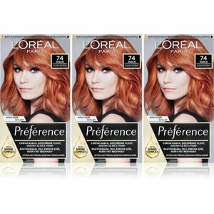 L’Oréal Paris Préférence barva na vlasy výhodné balení odstín 7.4 Mango Copper obraz