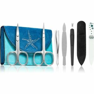 DuKaS Premium Line Solingen 216 manikúrní set + pouzdro Blue-Turquoise obraz