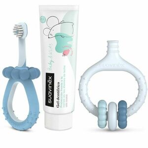 Suavinex Baby & Kids My First Dental Care Set dárková sada pro miminka a děti Blue obraz