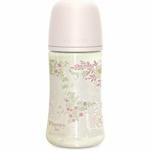 Suavinex Poetry SX Pro Physiological M kojenecká láhev 3 m+ Medium Flow - Pink 270 ml obraz