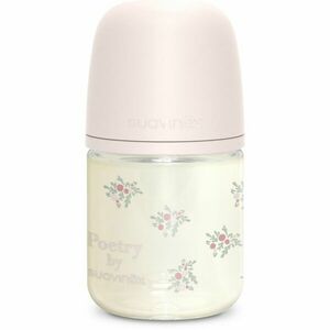 Suavinex Poetry SX Pro Physiological S skleněná kojenecká láhev 0 m+ Slow Flow - Pink 120 ml obraz