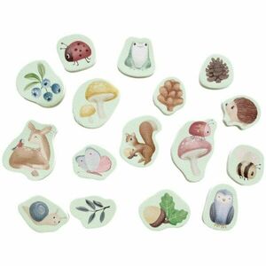 Little Dutch Forest Friends Bath Foam Figures pěnové samolepky do vany 10 m+ 16 ks obraz