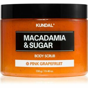 KUNDAL Macadamia & Sugar Body Scrub Pink Grapefruit jemný tělový peeling se zklidňujícím účinkem 550 g obraz