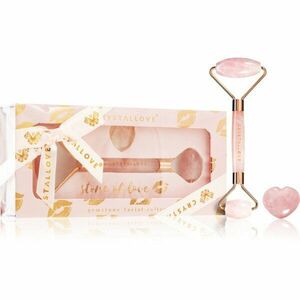 Crystallove Rose Quartz Selflove Set masážní váleček na obličej a masážní pomůcka obraz