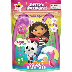 Gabby's Dollhouse Colour Bath Tabs barevné šumivé tablety do koupele 3y+ 9x16 g obraz