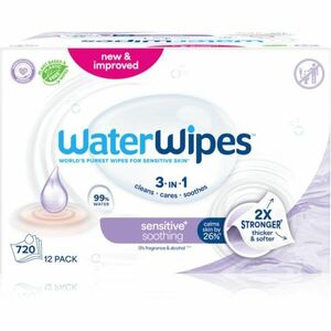 WaterWipes Soothing Clean dětské jemné vlhčené ubrousky 12x60 ks obraz