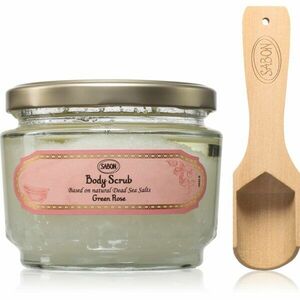 Sabon Medium Green Rose tělový peeling 320 g obraz