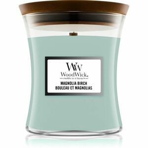 Woodwick Magnolia Birch vonná svíčka s dřevěným knotem 275 g obraz