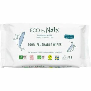 ECO by Naty Flushable Wipes vlhčené ubrousky pro děti 56 ks obraz