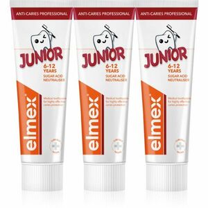Elmex Anti-Caries Professional Junior zubní pasta pro děti 3x75 ml obraz