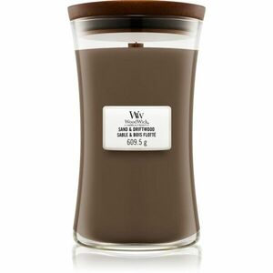 Woodwick Sand & Driftwood vonná svíčka s dřevěným knotem 609.5 g obraz