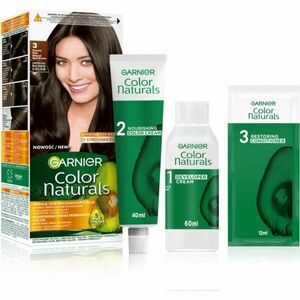 Garnier Color Naturals Creme barva na vlasy odstín 3 Natural Dark Brown 1 ks obraz