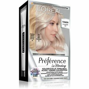 L’Oréal Paris Préférence Le Blonding Toner kyselý toner neutralizující mosazné podtóny odstín Platinum Ice 1 ks obraz