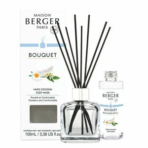 Maison Berger Paris Dárková sada aroma difuzér Cube + náplň Cozy Musk 100 ml obraz