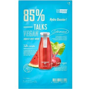 Missha Veganská pleťová maska Talks Vegan Squeeze Hydro Booster (Sheet Mask) 27 g obraz