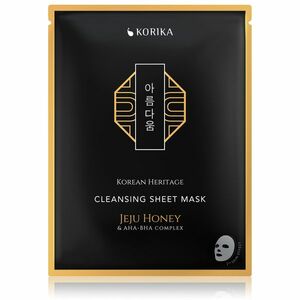 KORIKA Čisticí plátýnková maska s Jeju medem a AHA, BHA komplexem Korean Heritage (Cleansing Sheet Mask) 25 g obraz