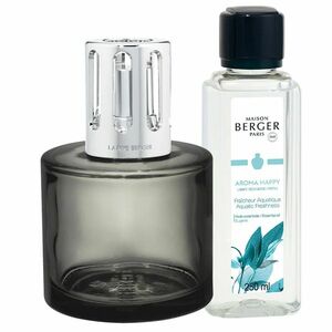 Maison Berger Paris Dárková sada katalytická lampa Aroma Happy šedá + náplň Aquatic Freshness 250 ml obraz