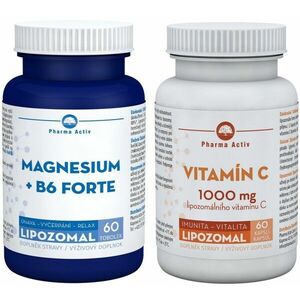 Pharma Activ Lipozomal Vitamín C 1000 mg 60 kapslí + Lipozomal Magnesium + B6 forte 60 tobolek obraz