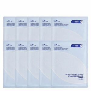Isntree Sada hydratačních textilních masek Ultra-Low Molecular Hyaluronic Acid 10 x 25 g obraz