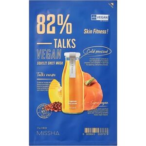 Missha Veganská pleťová maska Talks Vegan Squeeze Skin Fitness (Sheet Mask) 27 g obraz